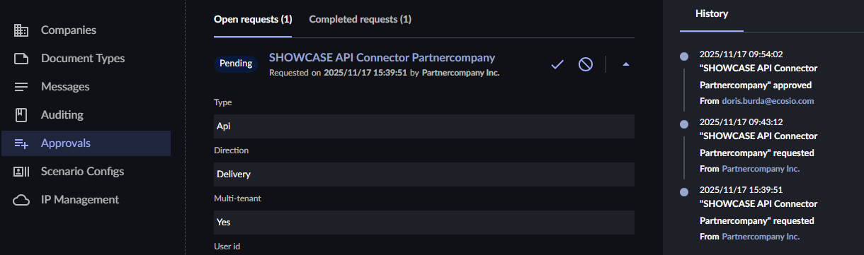 AdminX approval application